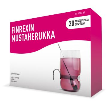 FINREXIN MUSTAHERUKKA jauhe 350/30/300 mg 20 x 5 g
