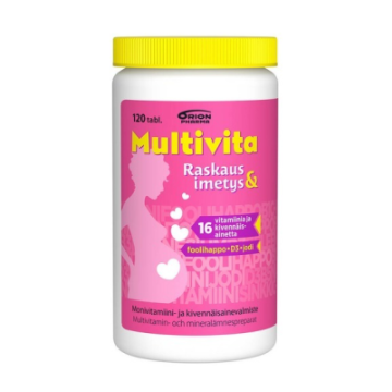 Multivita Raskaus ja imetys monivitamiini 120 tabl