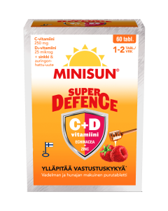 Minisun Super Defence vadelma-hunaja 60 tabl