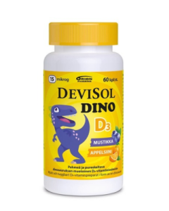 Devisol Dino mustikka appelsiini 15 mikrog 60 tabl