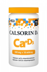 CALSORIN 500 MG + D3 10 MIKROG 100 TABL