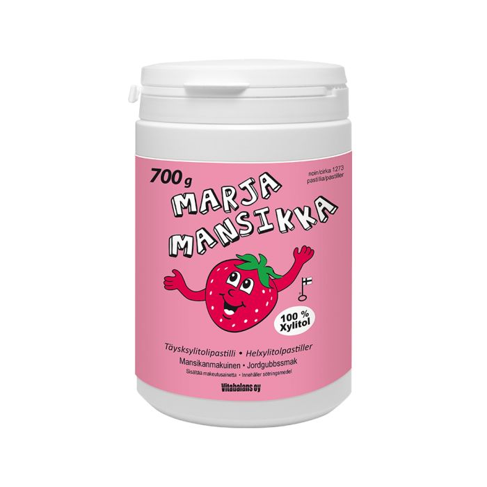 1000029074_Marja_Mansikka_taysksylitolipastilli_700_g_pakkauskuva_Pakkauskuva24393_jpg